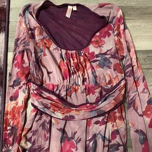 Floral Sweet Pea long sleeve top 1X